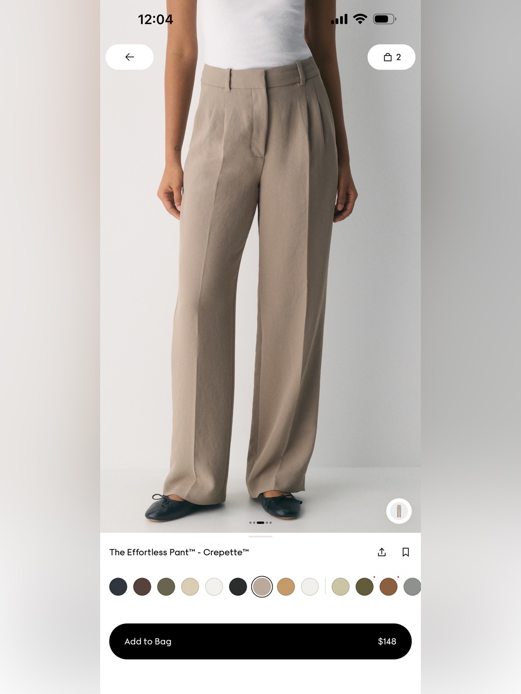 Aritzia The Effortless Pant In Taupe
